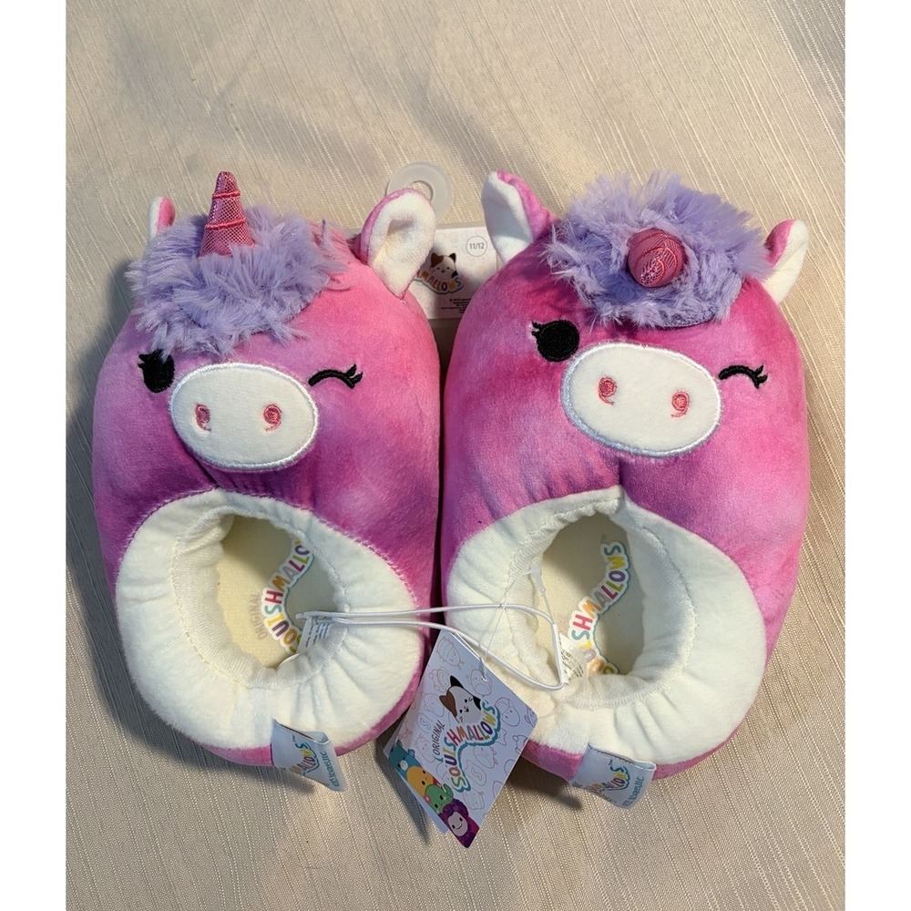 Jazwares Squishmallows Pink Unicorn Slippers - Size S 11/12